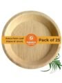 Padmashree Hale Thatte Areca Palm Leaf Plates - Disposable, Biodegradable Like Bamboo Wood Plates 8, Round Pack of 25 | 450 g