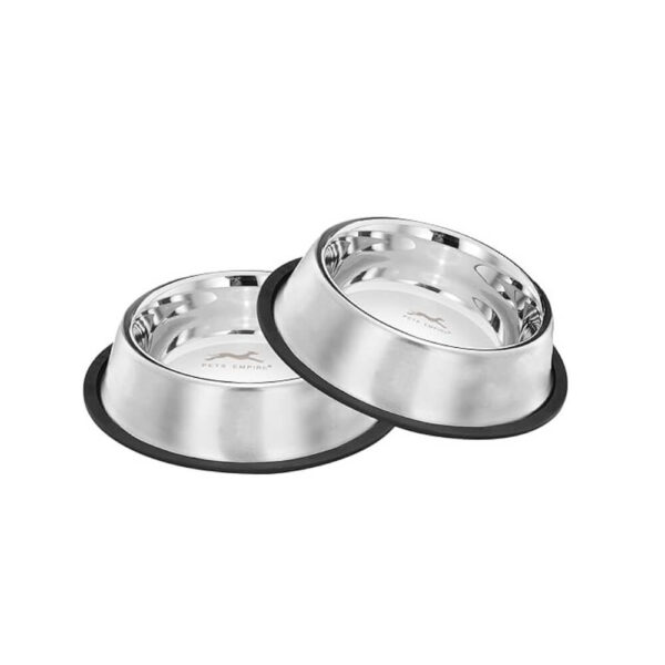 Pets Empire Stainless Steel Dog Bowl, Dog Food Bowl, Dog Feeding Bowl, Medium (Set of 2 x 700ml) | 320 g - Image 2