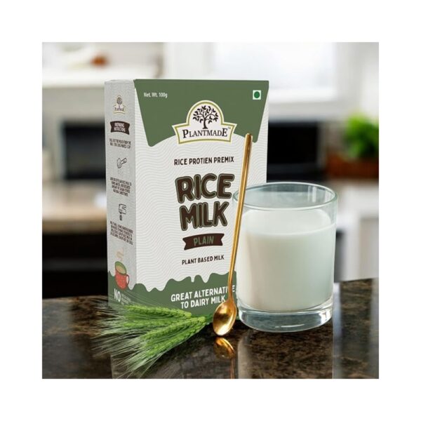 Plantmade Rice Milk Plain Rice Protein Premix Plant-Based Milk a Great Alternative To Dairy Milk Dairy Free, Zero Added Sugar, Gluten-Free, Soy-Free 100% Vegan | 500 g