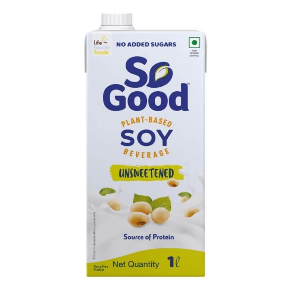 So Good Plant Based Soy Beverage Unsweetened_1 l