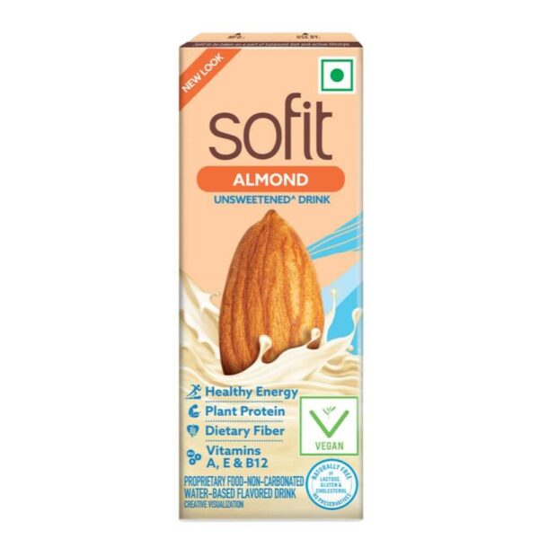 Sofit Almond Drink Unsweetened_180 ml (Pack of 2)