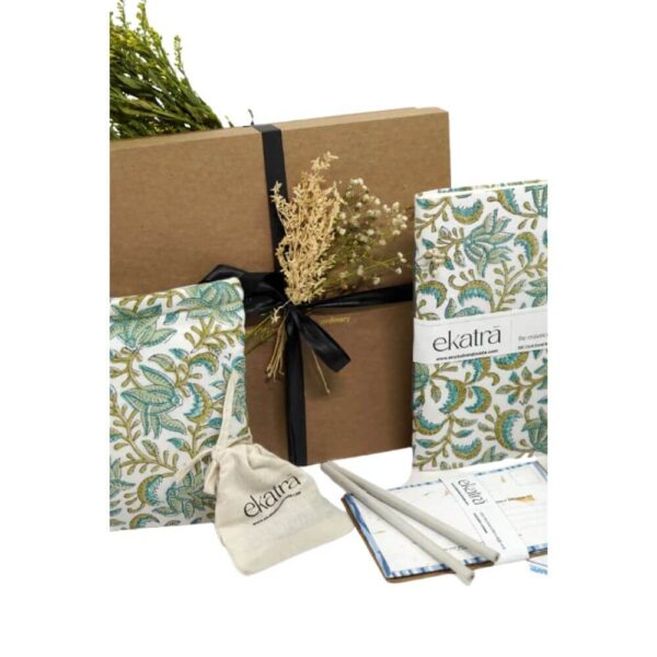 Sustainable Thoughtful Hamper By Ekatra - Green Floral - Image 2