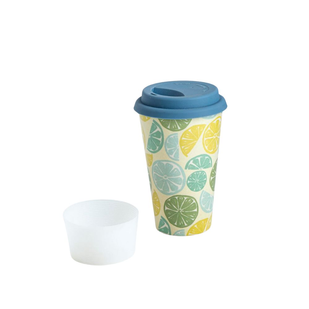 THE BAMBOO CO Reusable Travel Coffee Mug- with Silicone Lid | 200 g