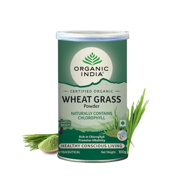 A Tata Product - Organic India Wheat Grass , Supports Immunity & Boosts Stamina, Rich in Natural Antioxidants, Vitamins & Minerals, For Detox, Overall Well-Being, Gmp & Npop Certified Organic | 175 g