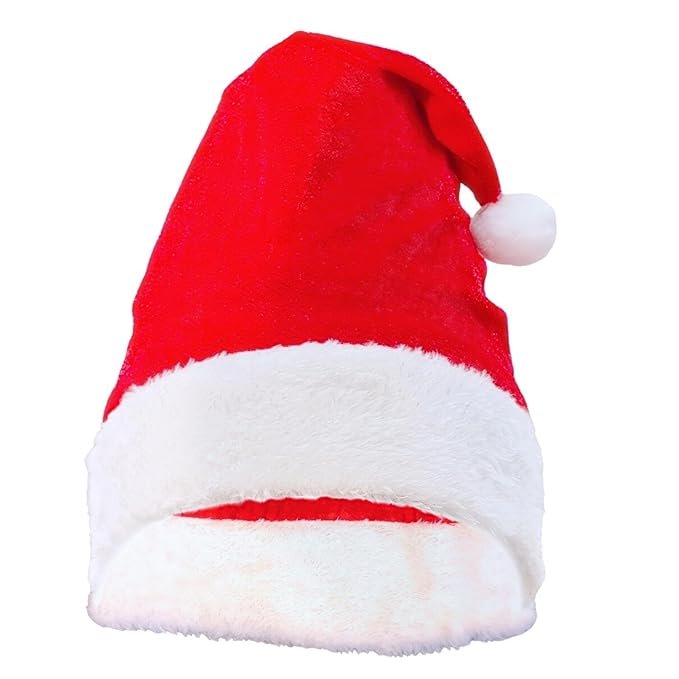 Kids Santa Claus Hat – Soft Velvet Christmas Cap for Boys & Girls