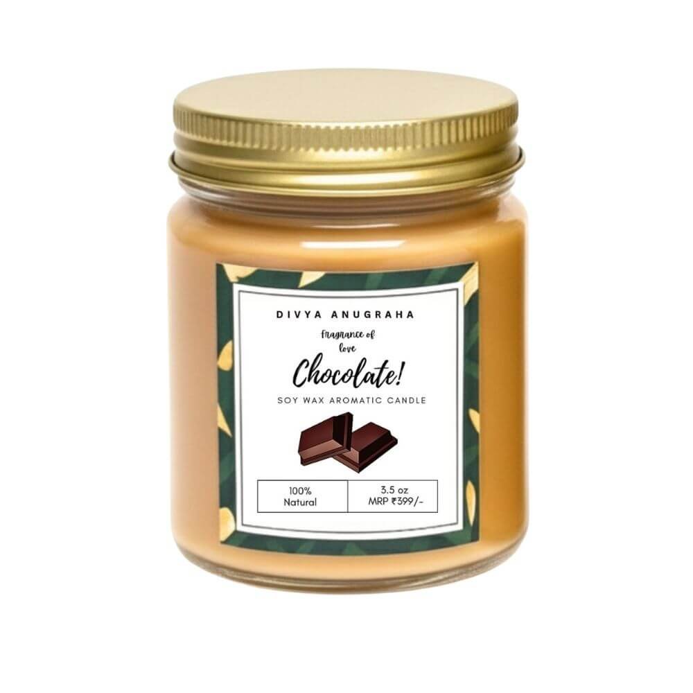 Organic Soy Wax Aroma Candles Scented Aromatic Fragrance (Chocolate)