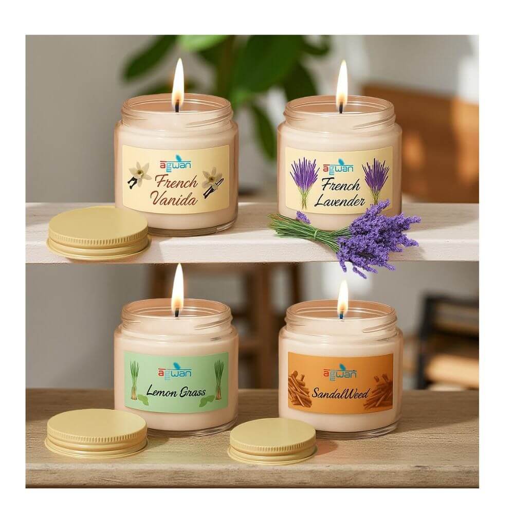 Organic Soy Wax Fragrance Candle Set | Pack of 4 | 50 g