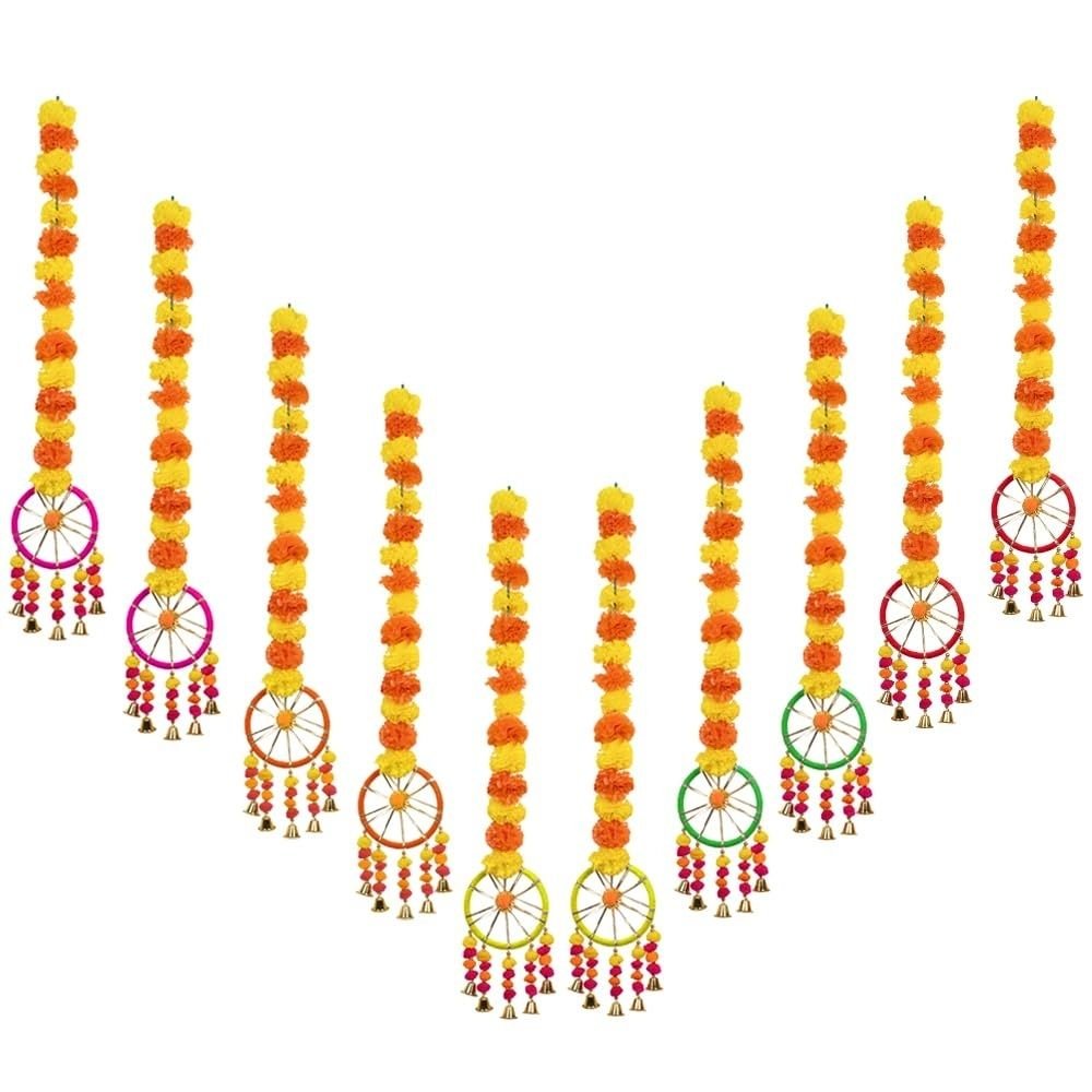 Artificial Marigold Flower Hanging Pack of 10
