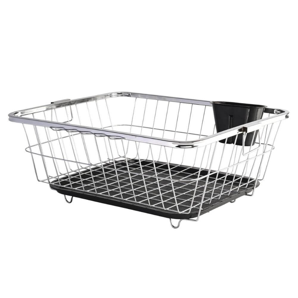 Kuber Steel Dish Rack 17×22 Inch with Spoon Holder