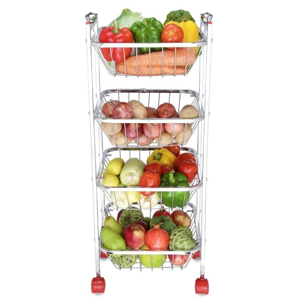 Limetro 4-Stand Kitchen Trolley for Fruits & Veg - Image 2
