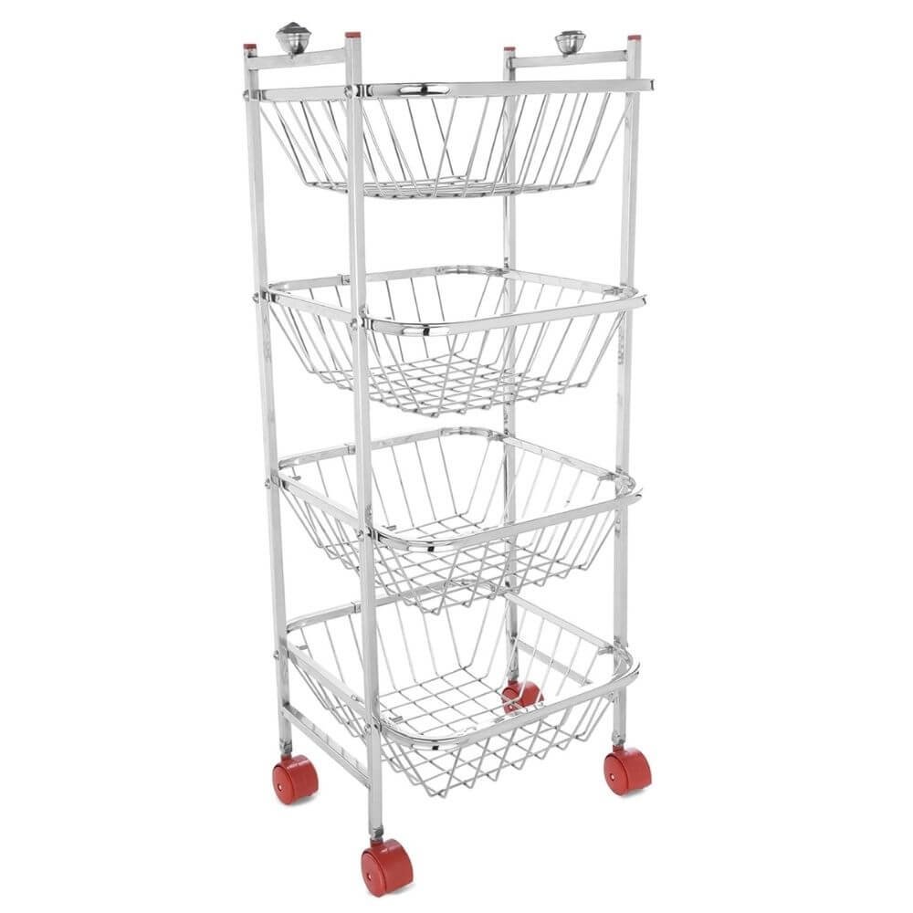 Limetro 4-Stand Kitchen Trolley for Fruits & Veg - Image 5