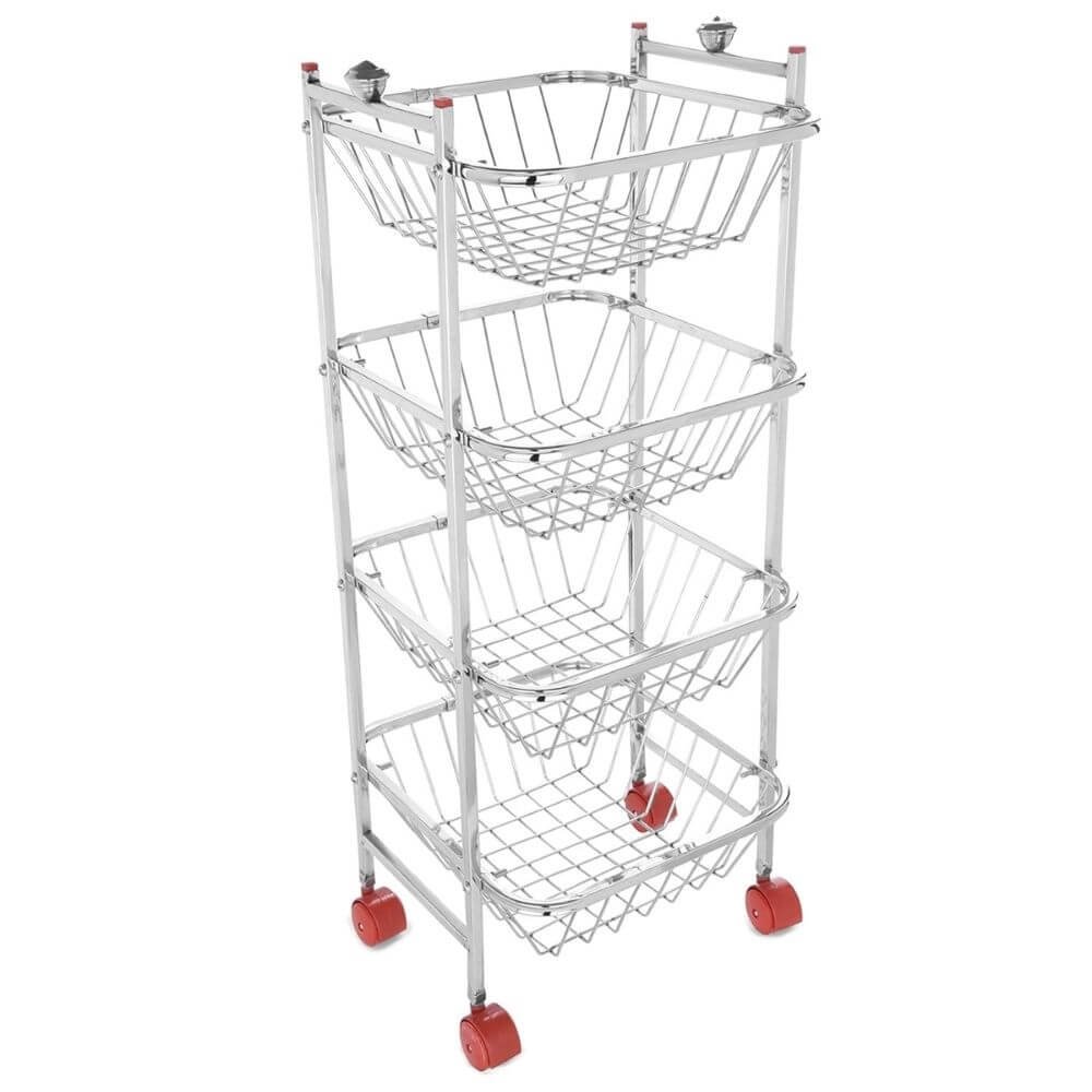 Limetro 4-Stand Kitchen Trolley for Fruits & Veg - Image 6