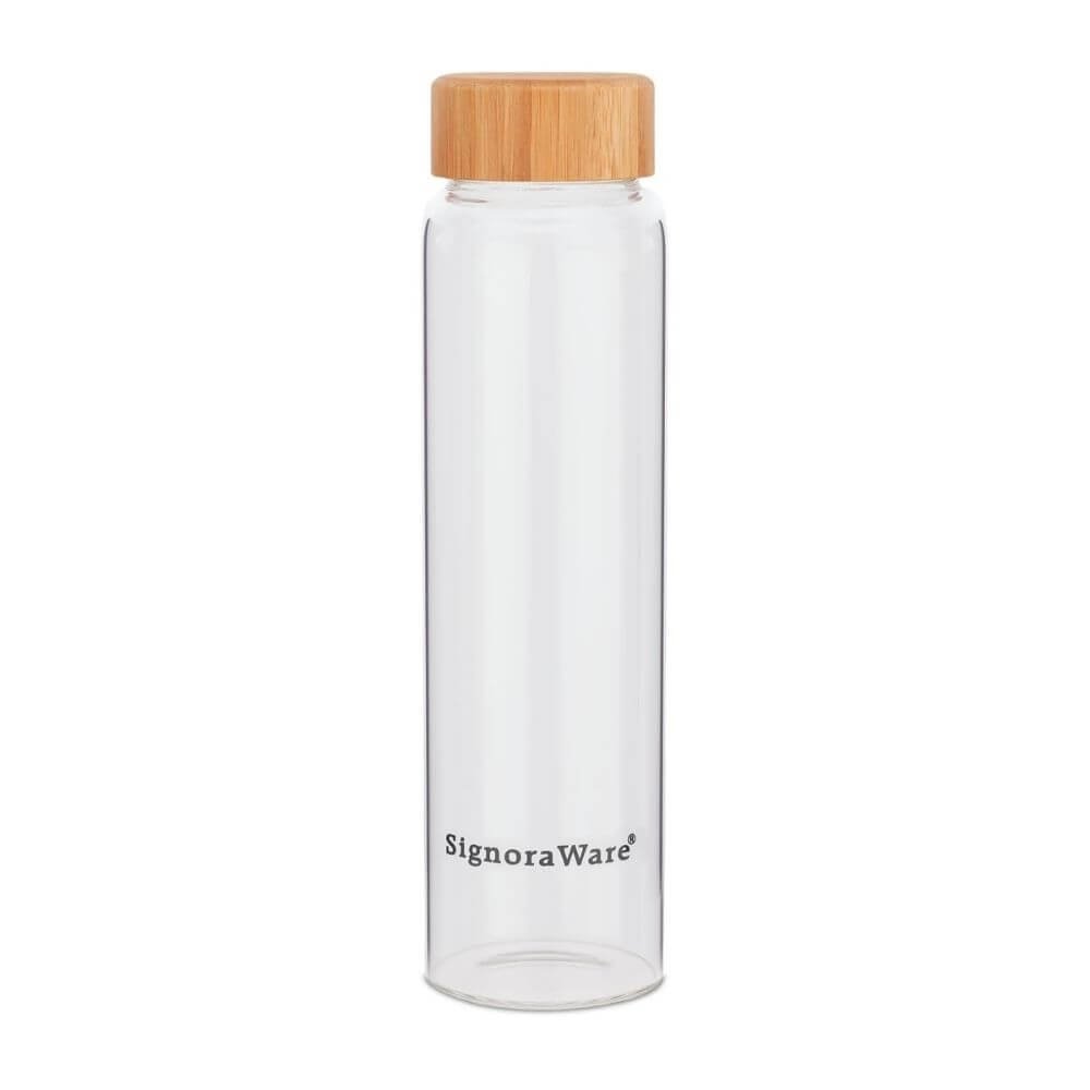 SignoraWare 1L Borosilicate Glass Water Bottle Clear