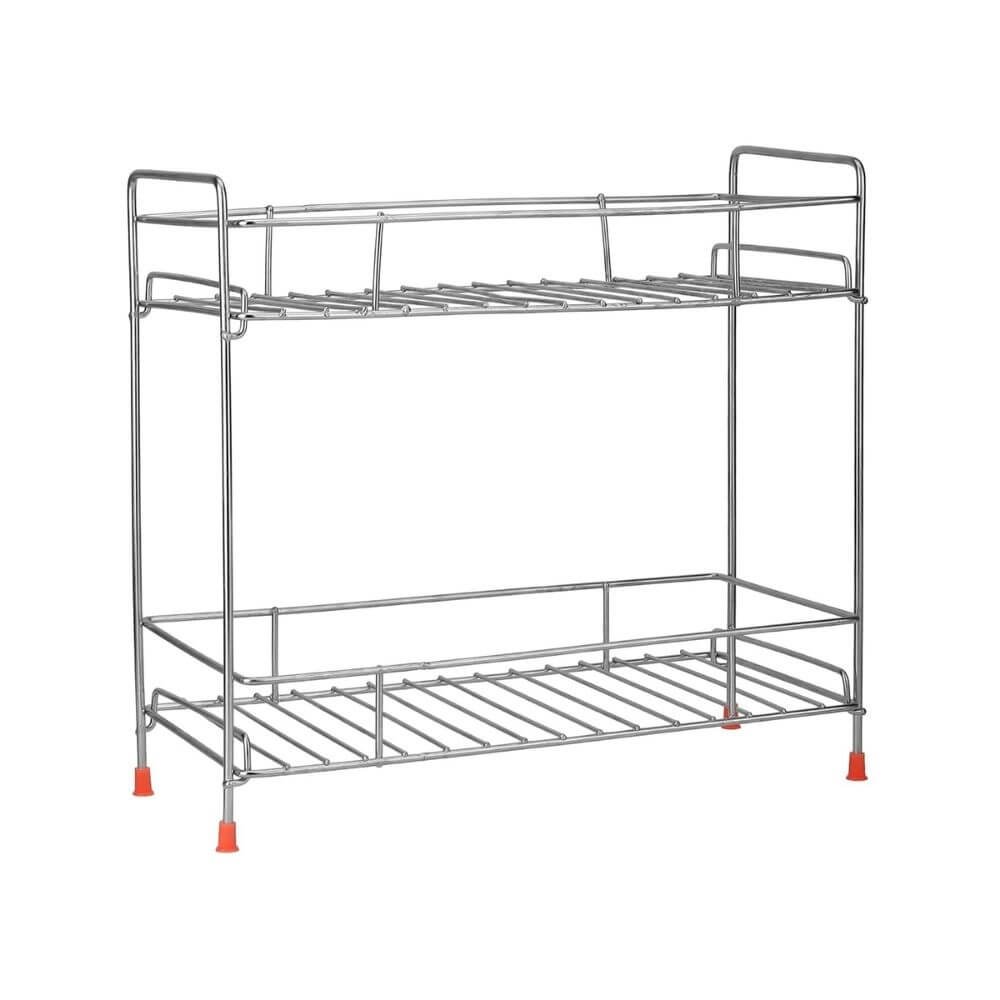 Stainless Steel 2-Tier Kitchen Spice Rack Organizer