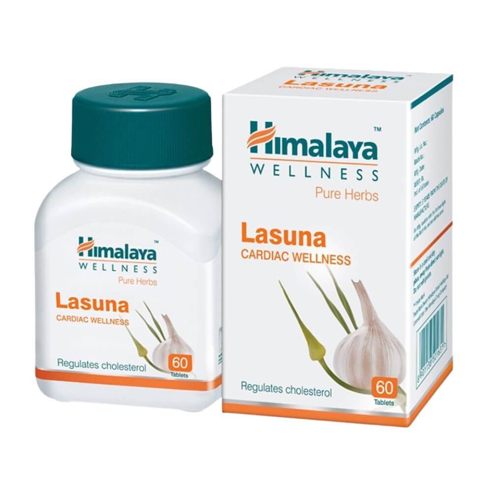 Himalaya Pure Herbs Lasuna Cardiac Wellness Tablets White |  250 mg | 60 Count