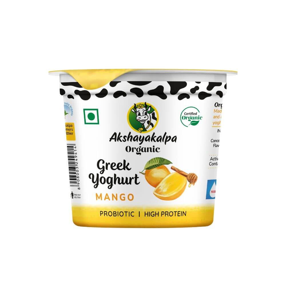 Akshayakalpa Organic Greek Yoghurt Mango | 90 G
