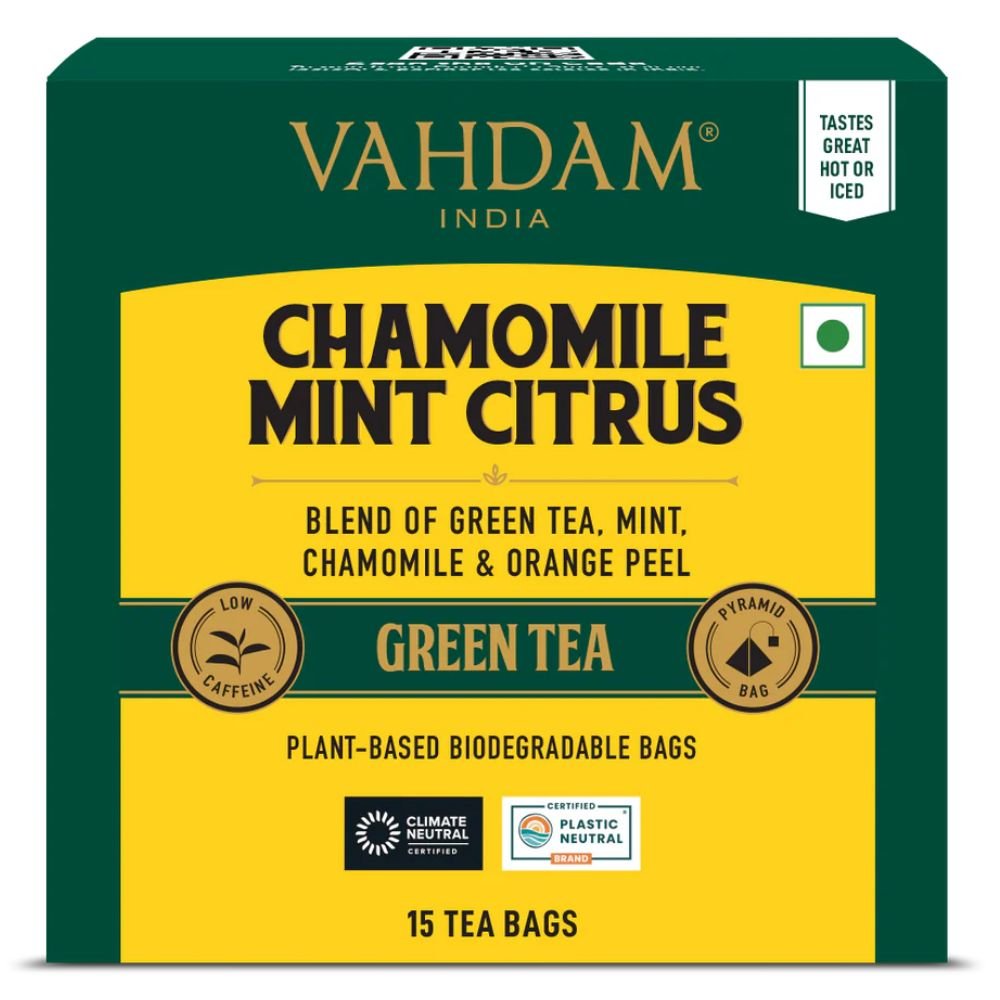 Chamomile Mint Citrus Green Tea Bags 15 Count
