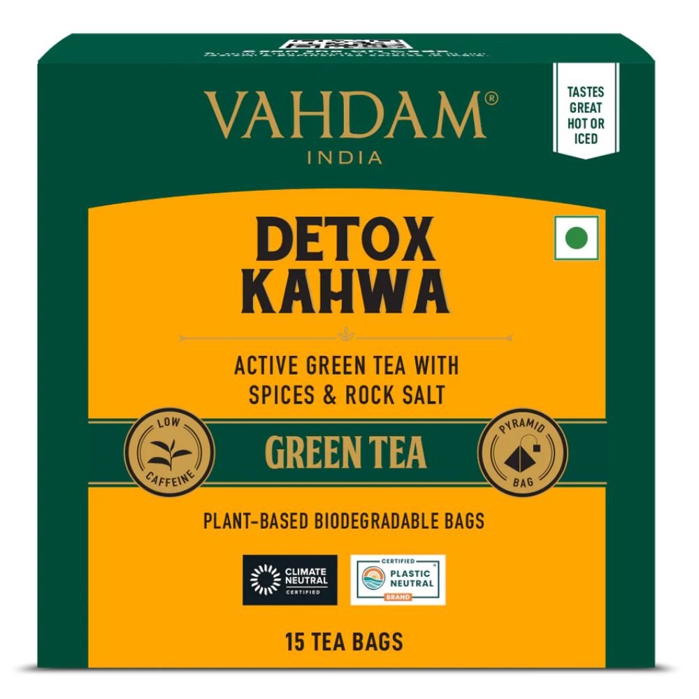 Detox Kahwa Herbal Green Tea Bags |15 Count