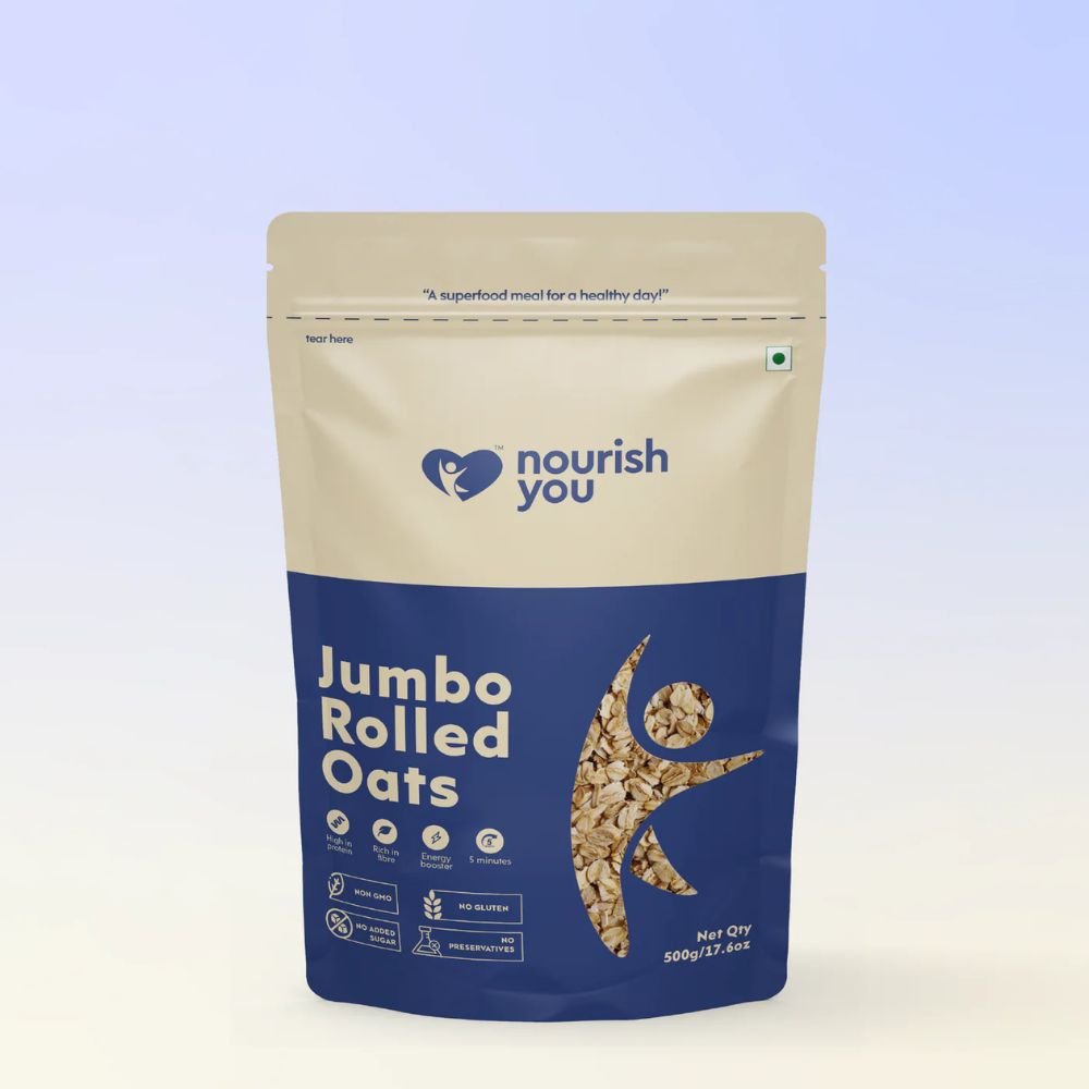 Jumbo Rolled Oats 500 gm Whole Grain Oats