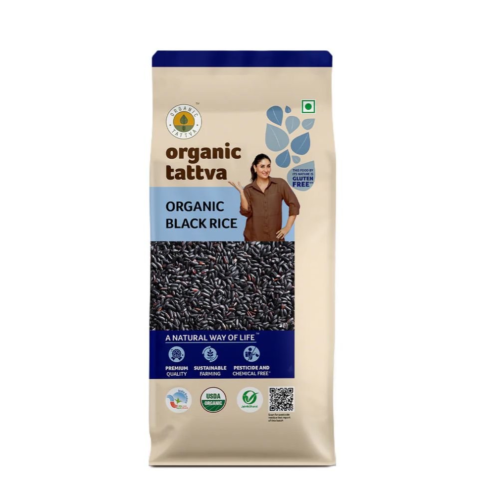 Organic Black Rice 1 kg Premium Whole Grain