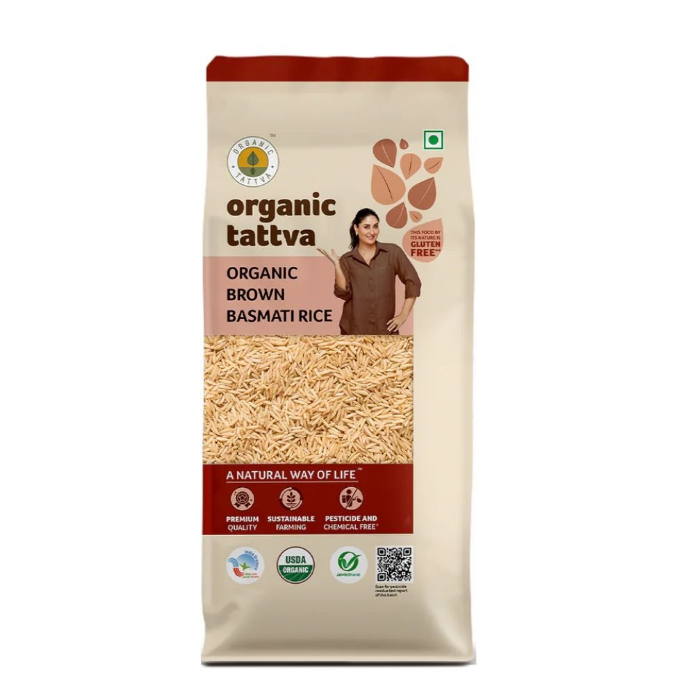 Organic Brown Basmati Rice 1 kg Whole Grain Rice