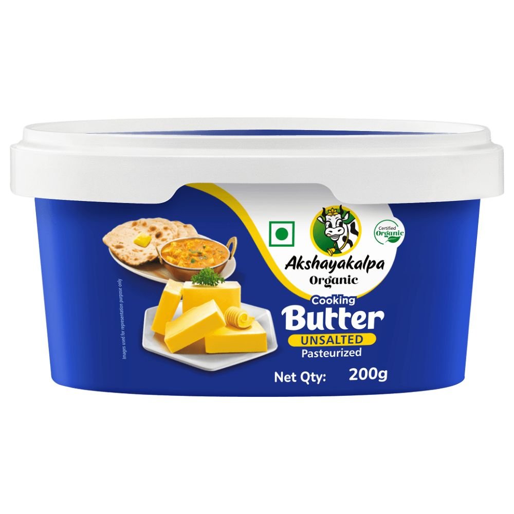 Organic Unsalted Cooking Butter 200 g | Pure Natural Butter