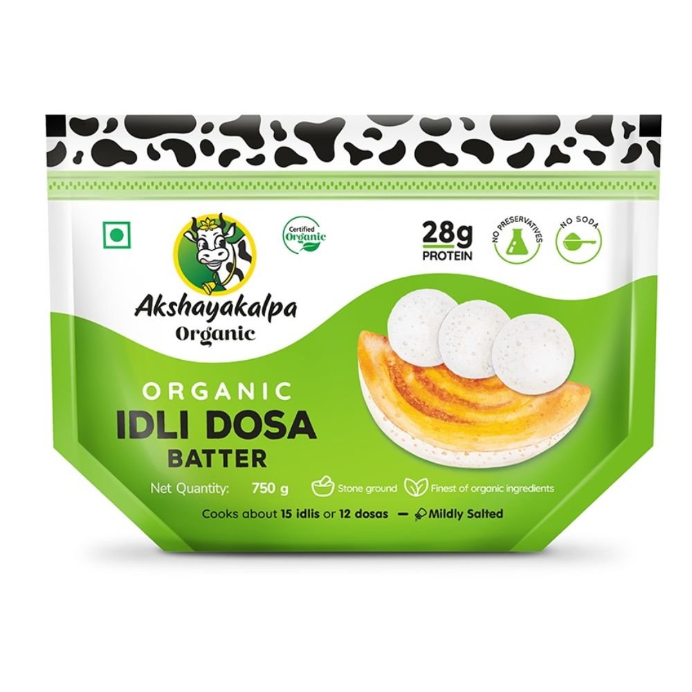 Organic Idly & Dosa Batter 750 g | Fresh Ready-to-Cook Batter