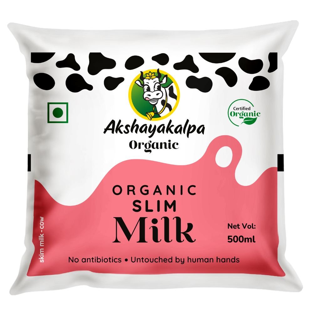 Organic Slim Milk 500 ml | Low Fat Fresh Dairy Milk