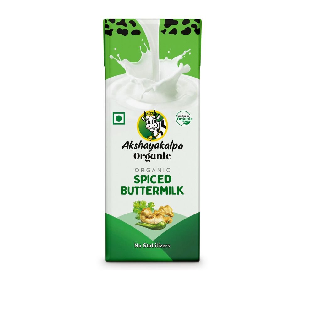 Organic UHT Plain Buttermilk 180 ml | Ready-to-Drink Chaas