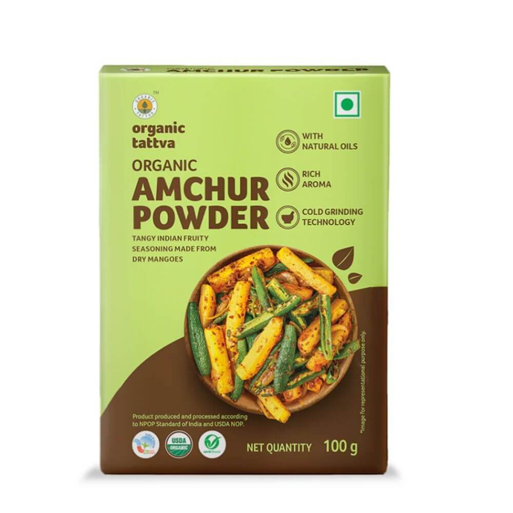 Organic Tattva Amchur Powder 100g | Pure Dry Mango Powder