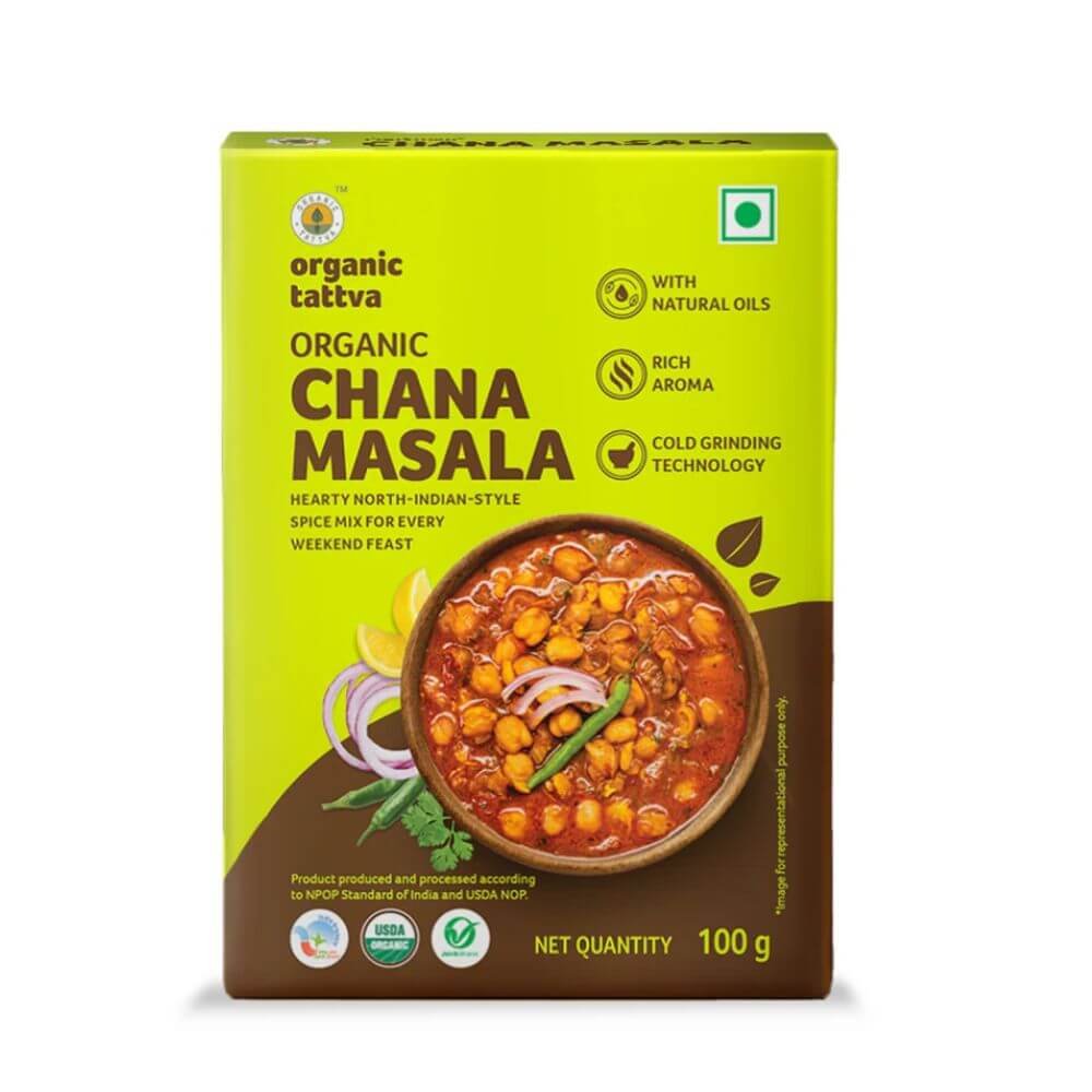 Organic Tattva Chana Masala 100g | Certified Organic Spice Blend