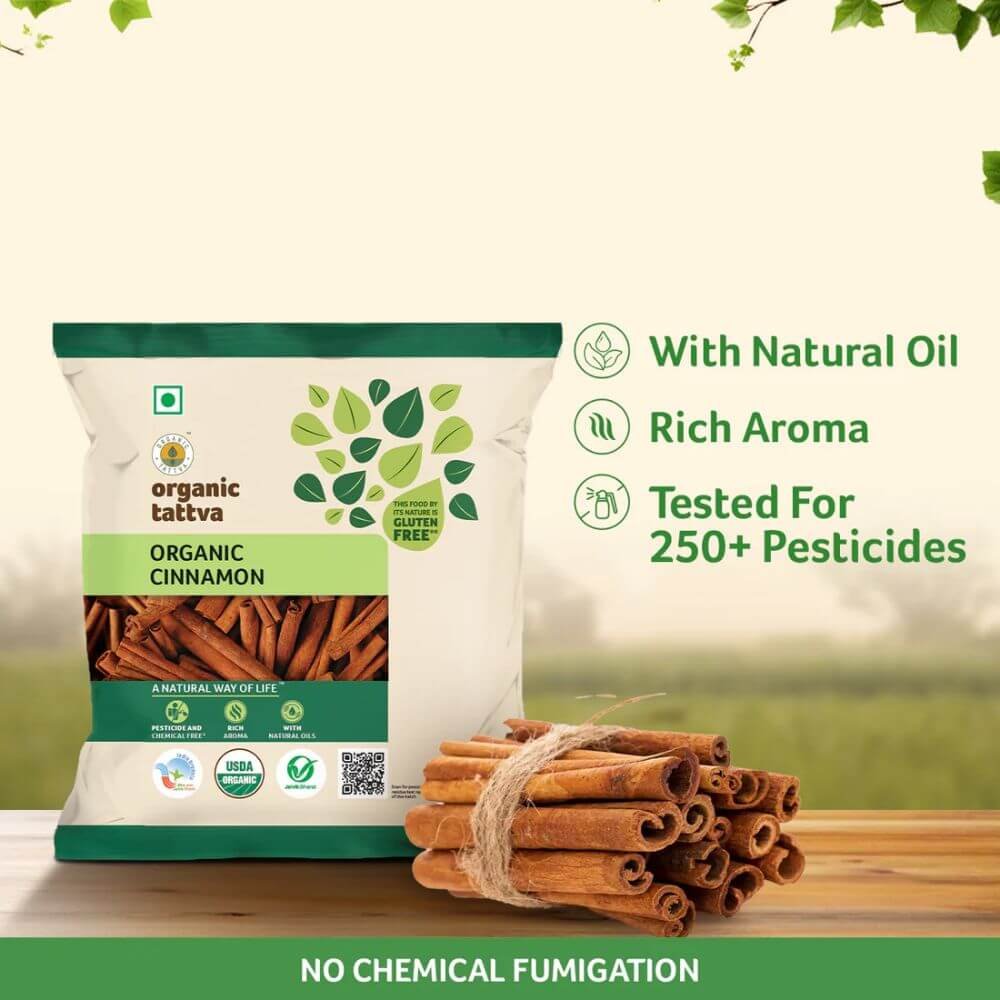 Organic Tattva Cinnamon Whole 50g | Pure Certified Organic