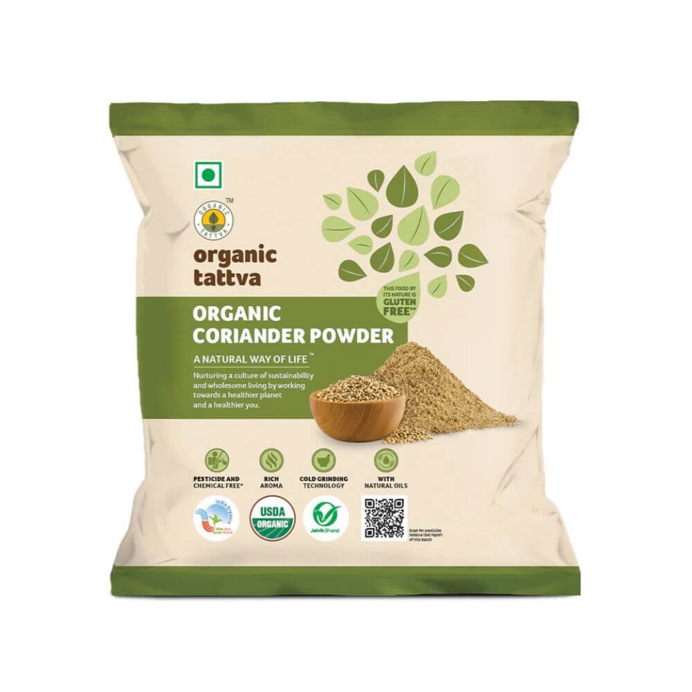 Organic Tattva Coriander Powder 100g | Pure, Natural & Chemical Free