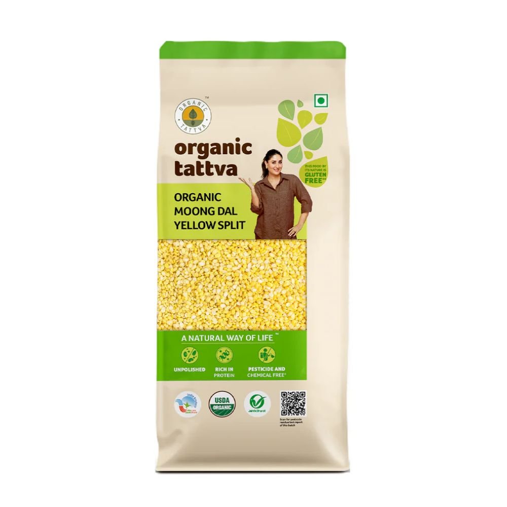 Organic Moong Dal Yellow Split 500g | Unpolished & Protein Rich Dal Online