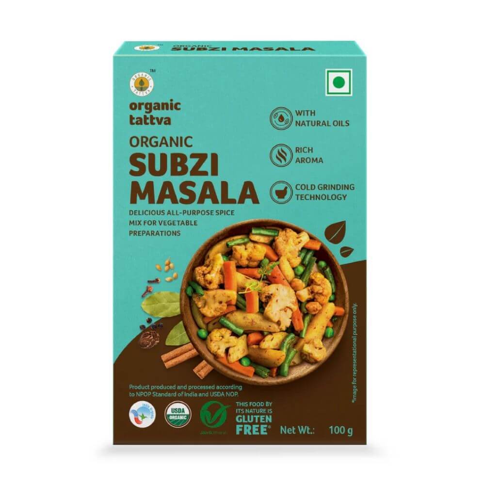 Organic Tattva Subzi Masala 100g – Certified Organic Spices