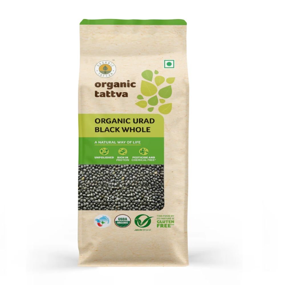 Organic Urad Black Whole 500 g Natural Whole Urad Dal