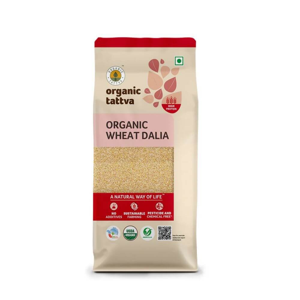 Organic Tattva Organic Wheat Dalia 500gm | Pure Broken Wheat