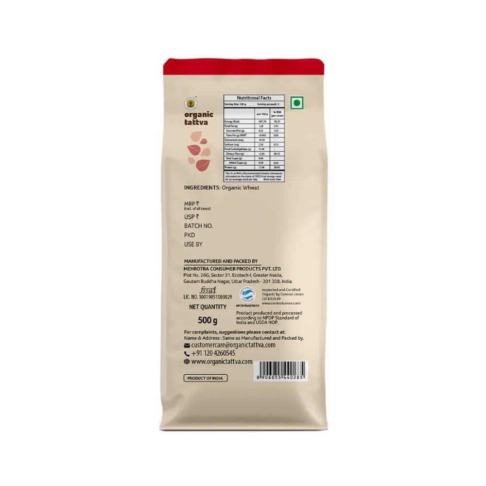 Warm wheat dalia porridge made using Organic Tattva organic dalia 500g