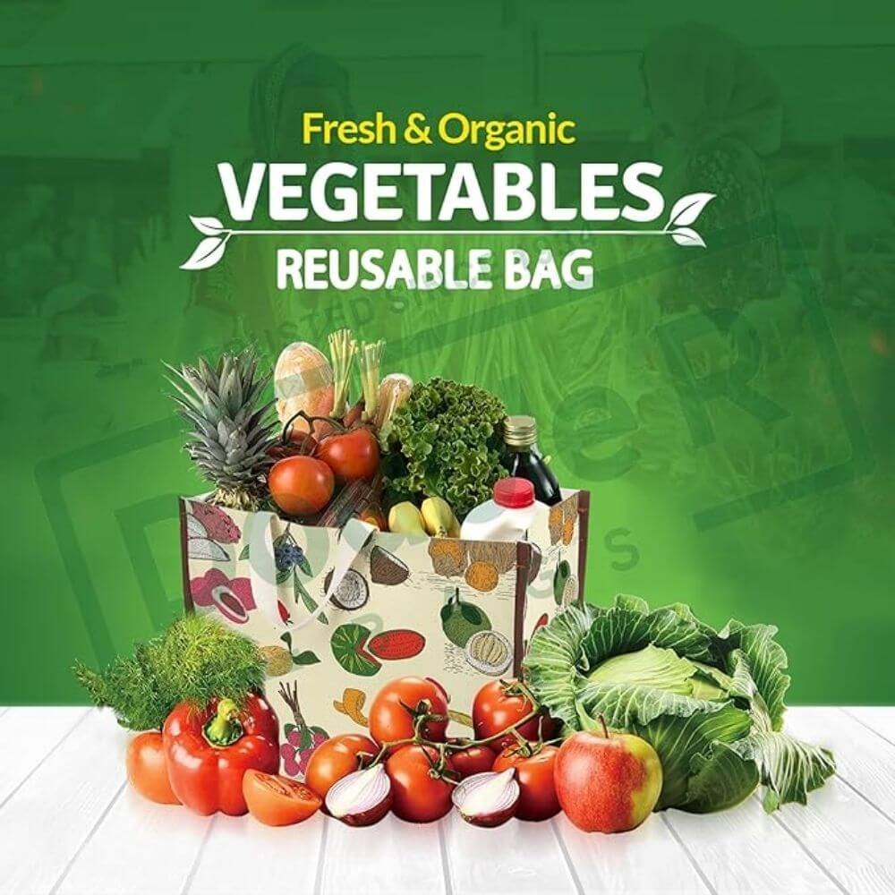 eco friendly cotton grocery shopping bag
