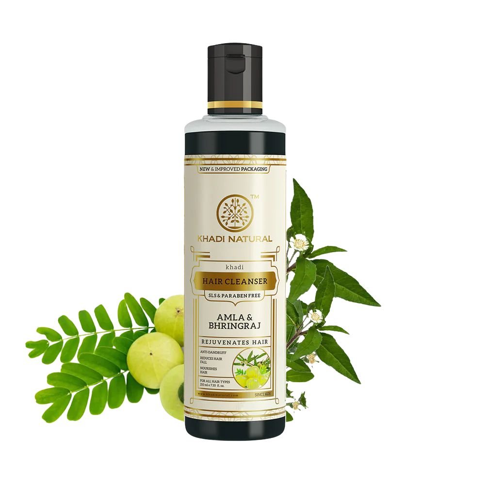 Khadi Natural Amla & Bhringraj Hair Cleanser- Sls & Paraben Free | 210 Ml