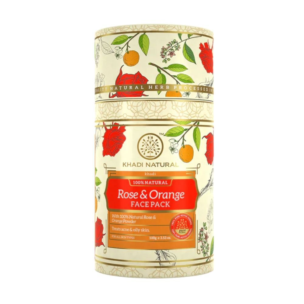 Khadi Natural Ayurvedic Rose & Orange Face Pack | 100 G