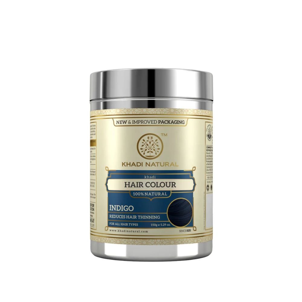 Khadi Natural Herbal Indigo Hair Color Powder for Grey Coverage | 150 G