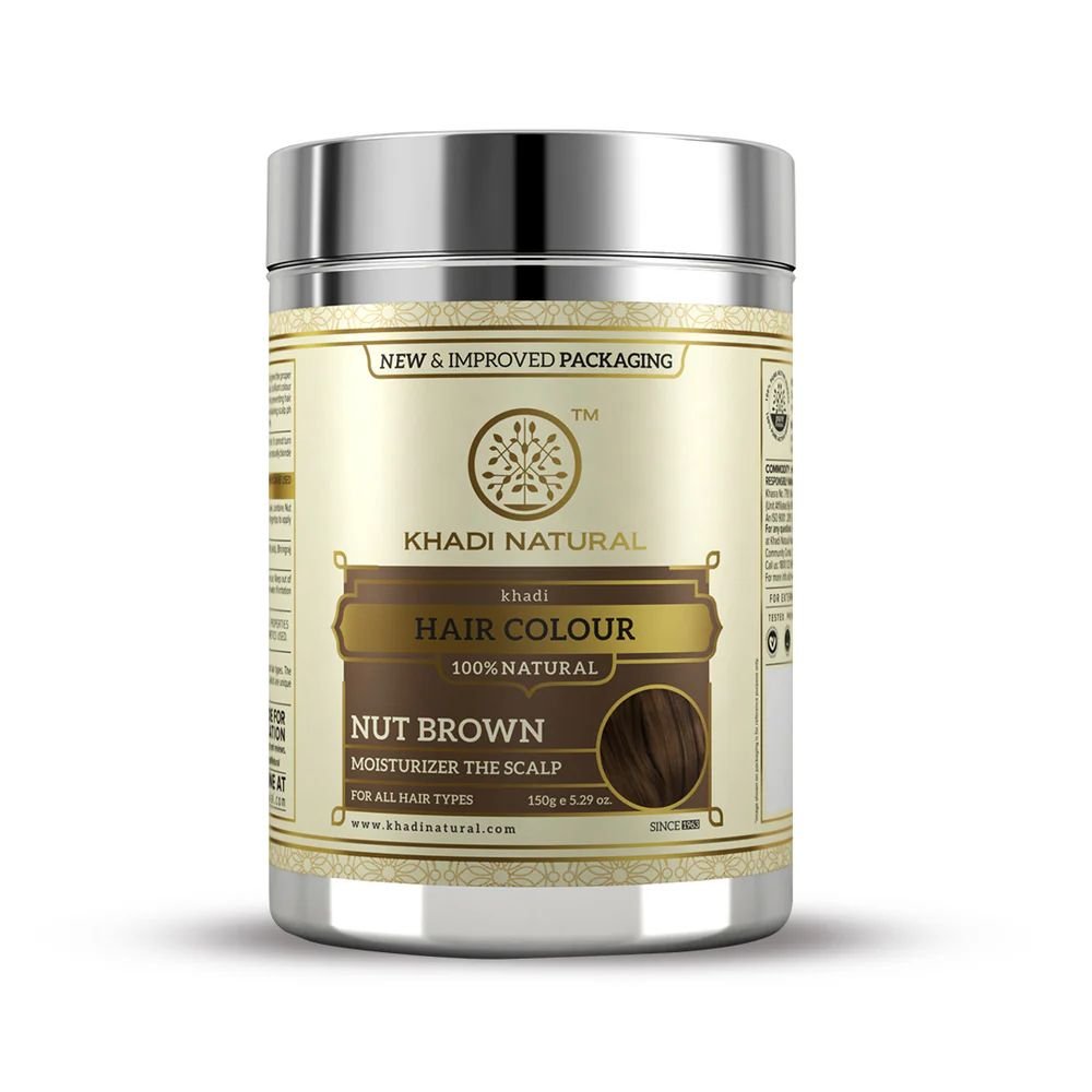 Khadi Natural Nut Brown Henna & Hazel Hair Color | 150 G