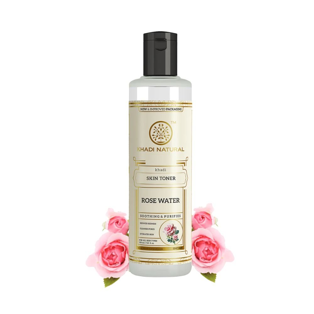 Khadi Natural Pure Rose Water Skin Toner | 210 Ml