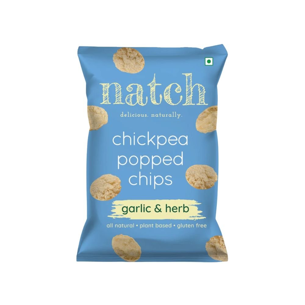 Natch Garlic & Herb Popped Chips | 55 G