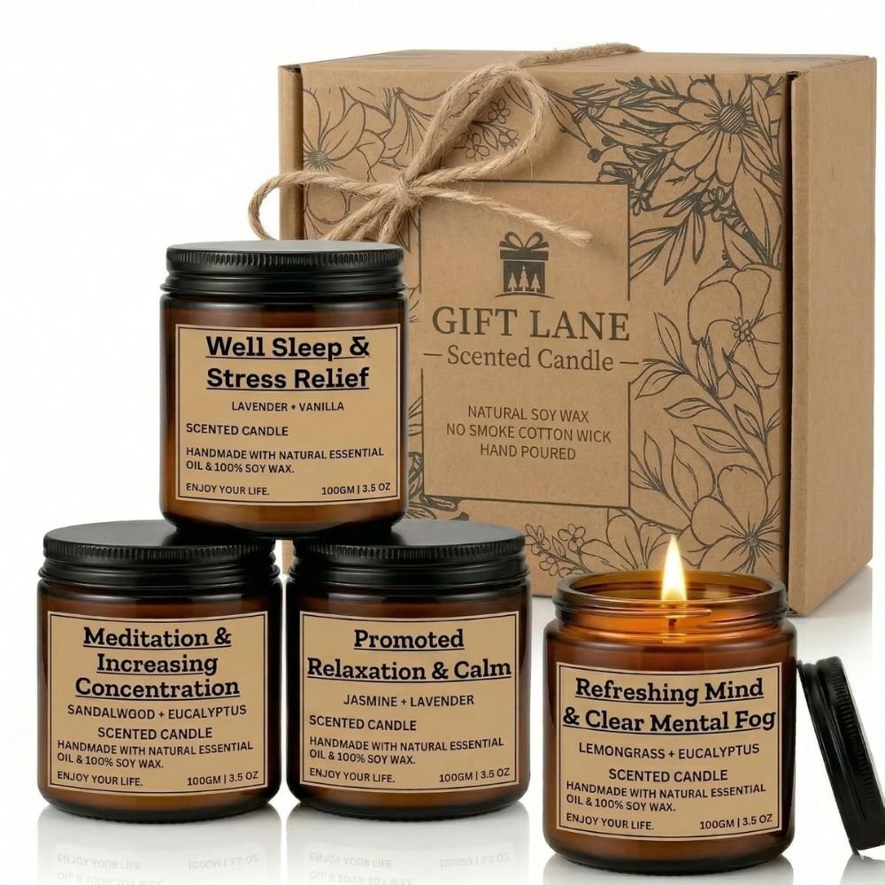 Aromatherapy Scented Candles (Set of 4)