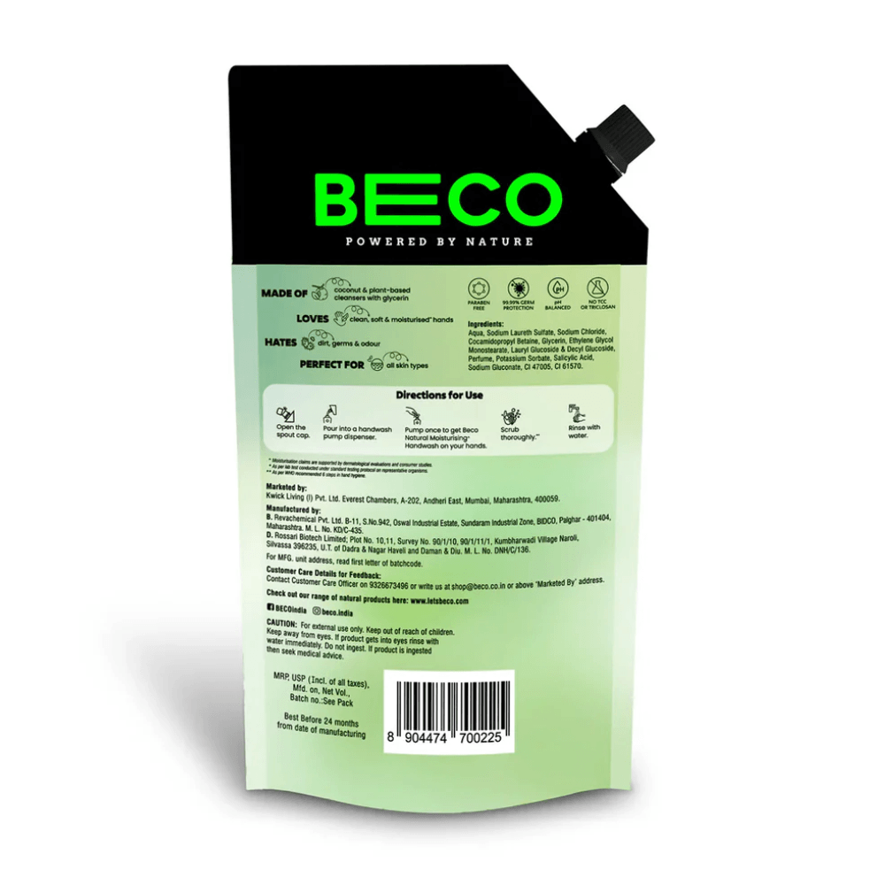 Natural Moisturising Handwash Moringa 675ml – BECO - Image 2