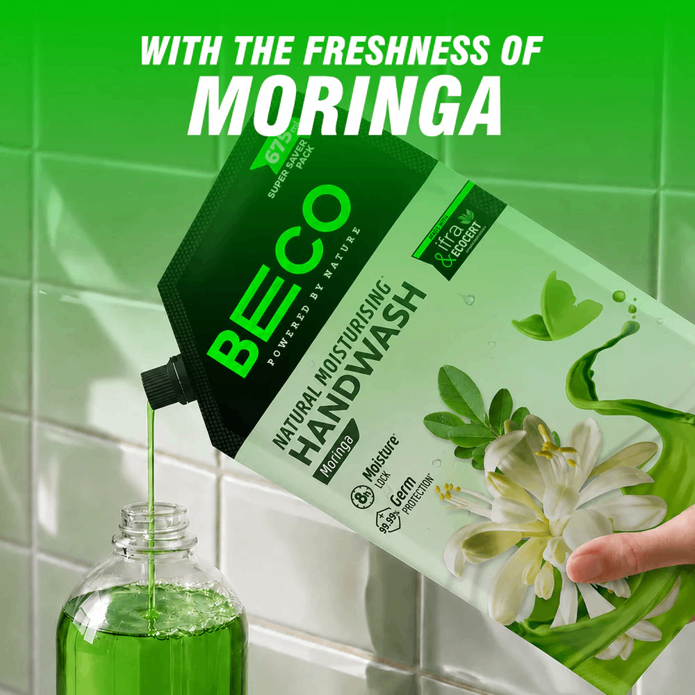 Natural Moisturising Handwash Moringa 675ml – BECO - Image 3