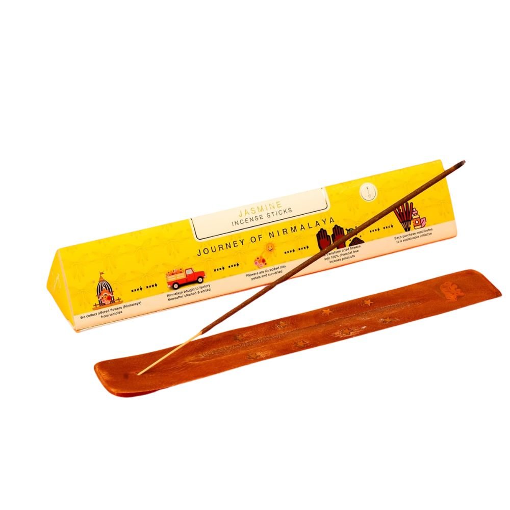 Nirmalaya Premium Jasmine Mogra Incense Sticks Natural Agarbatti Sacred Flowers | 40 Each Pack