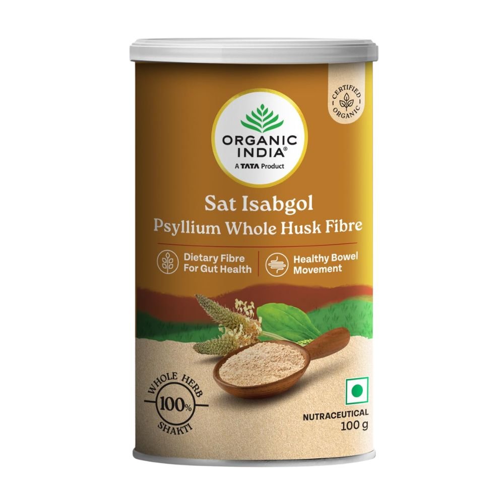 Organic India Sat Isabgol Psyllium Whole Husk Powder | 100gm